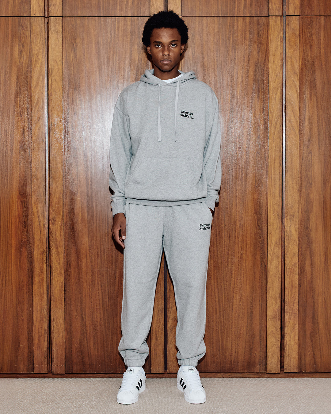 CASHMERE BLENDED KNIT HOODIE BLACK