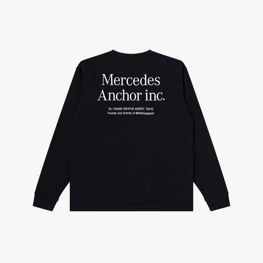 LOGO L/S POKET TEE BLACK