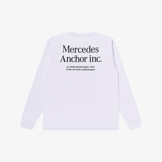 LOGO L/S POKET TEE WHITE