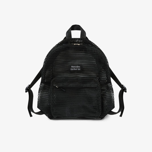 LOGO TAPED MESH BACKPACK BLACK
