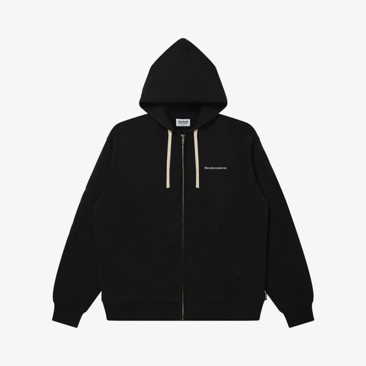 LOGO ZIP HOODIE BLACK
