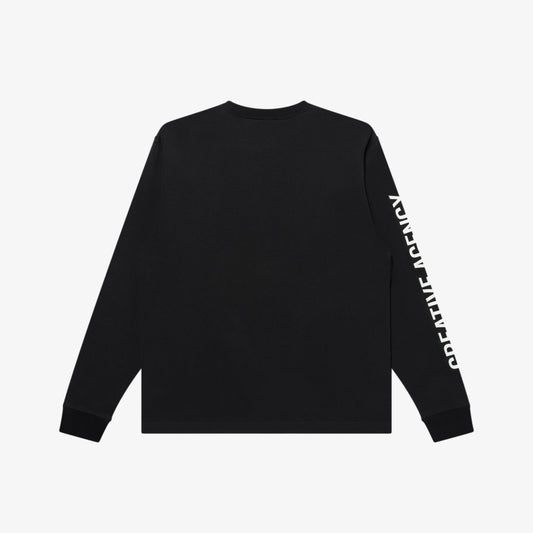 BOLD LOGO SLEEVE L/S TEE BLACK