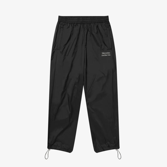 LIGHT WEIGHT NYLON TRACK PANTS BLACK
