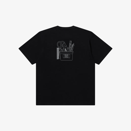 STATIONERY POCKET TEE BLACK