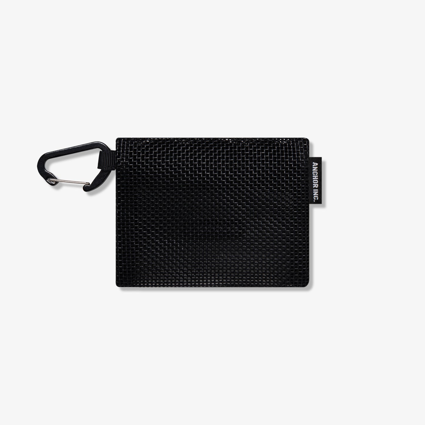 BOLD LOGO MINI MESH POUCH WITH CARABINER BLACK