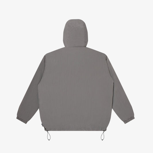RIPSTOP NYLON HOODED JACKET GRAY