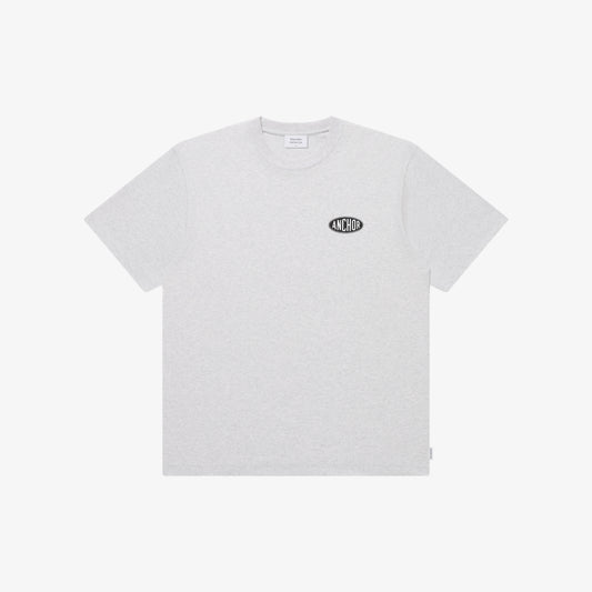 OVAL LOGO TEE ASH