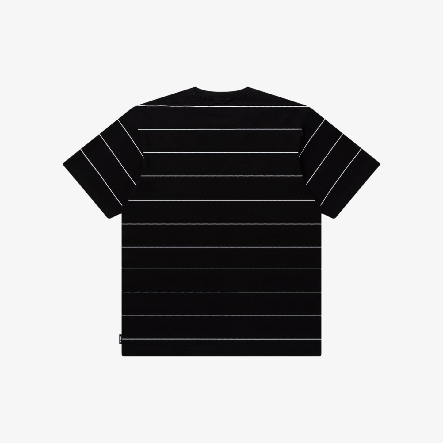 BOLD LOGO PATCHED STRIPED TEE BLACK