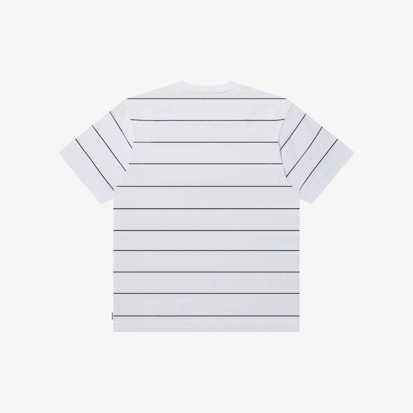 BOLD LOGO PATCHED STRIPED TEE WHITE