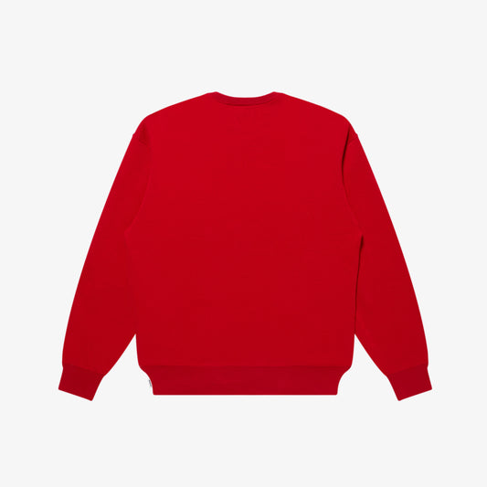V-DAY PATCHED KNIT SWEATER RED