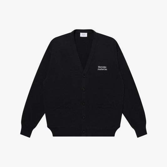 CASHMERE BLENDED KNIT CARDIGAN BLACK