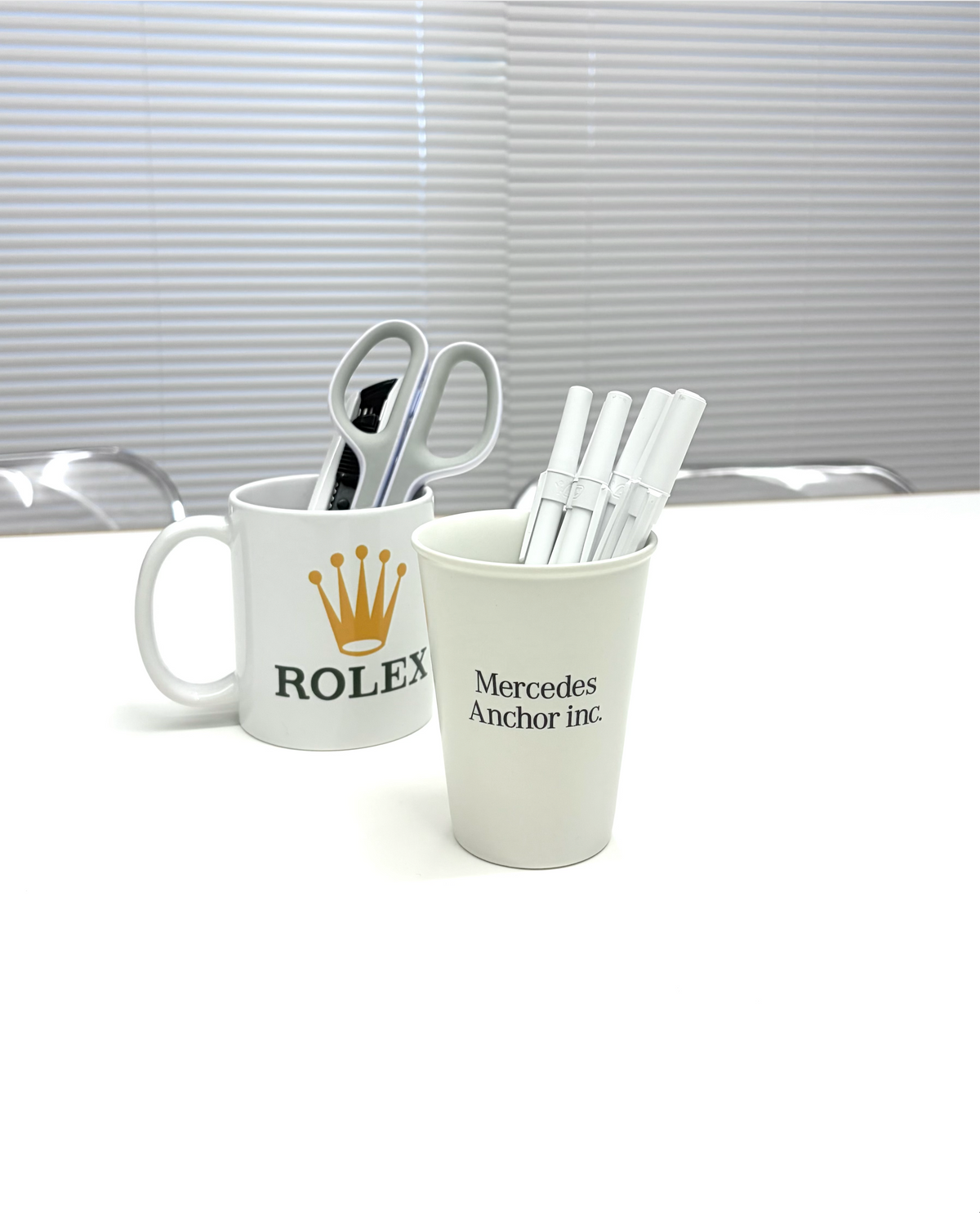 PAPER CUP CERAMIC MUG WHITE
