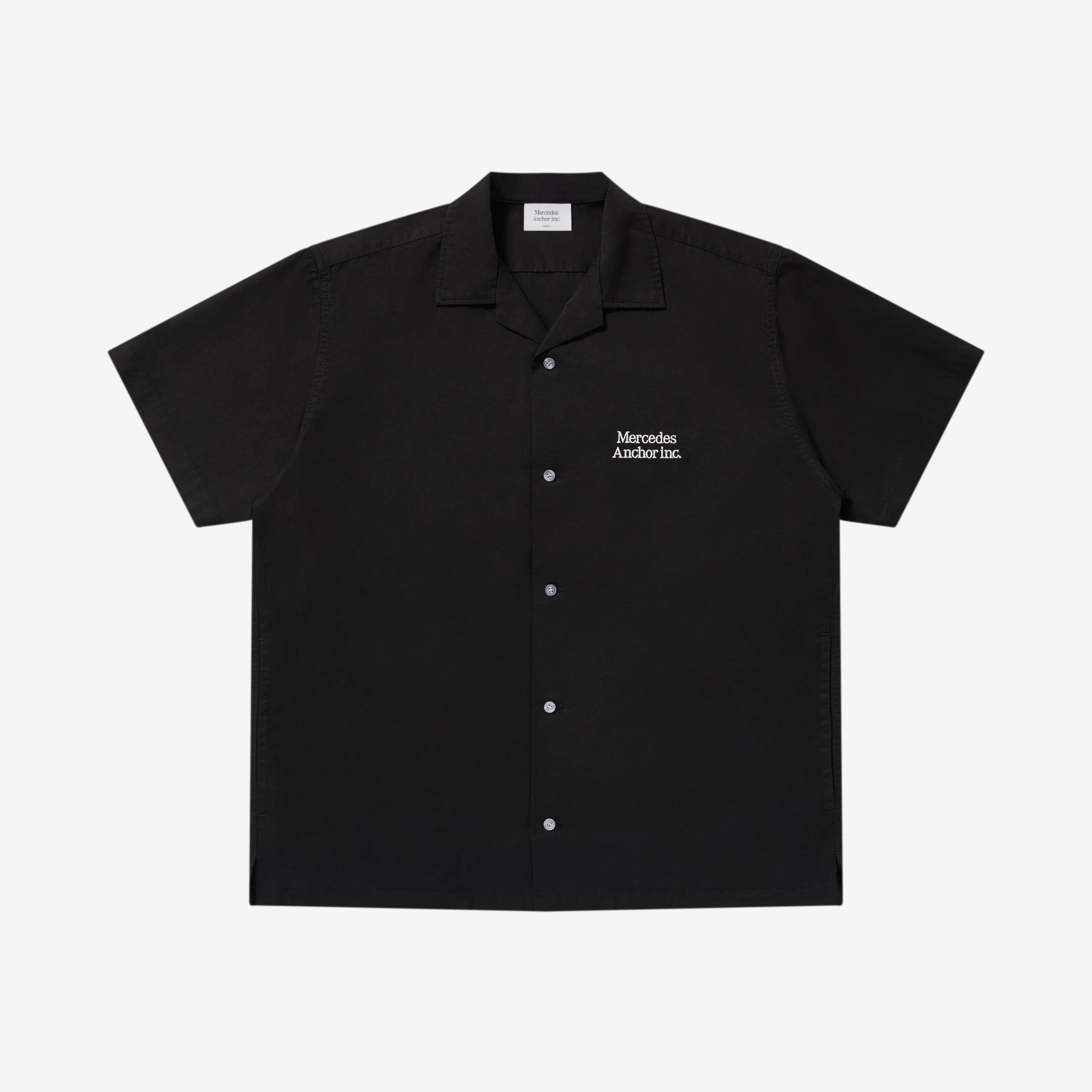 Anchor inc. S/S Open Collar Shirt BLACK – ANCHOR INC.