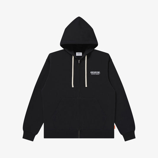COMPANY PROFILE ZIPUP HOODIE BLACK