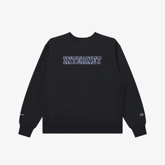 REVERSE WEAVE® INTERNET CREW SWEAT BLACK