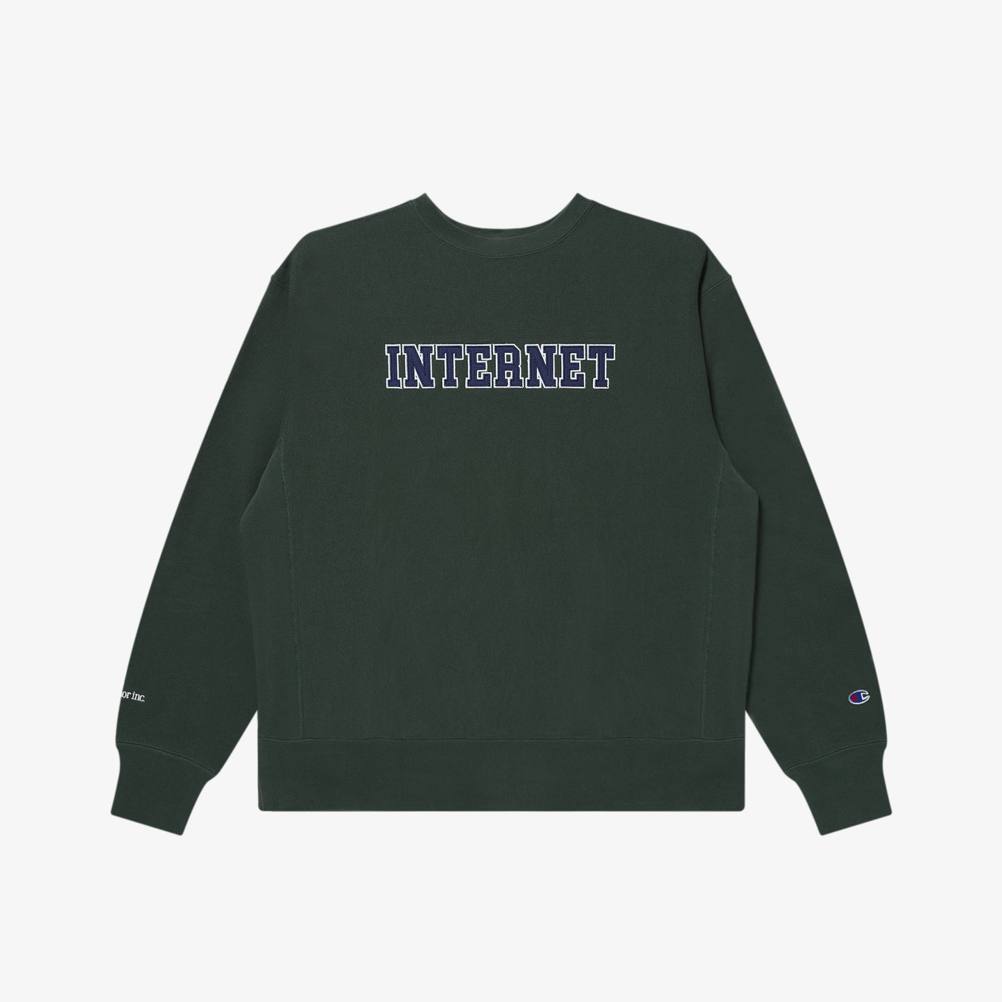REVERSE WEAVE® INTERNET CREW SWEAT DARK GREEN