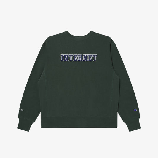 REVERSE WEAVE® INTERNET CREW SWEAT DARK GREEN