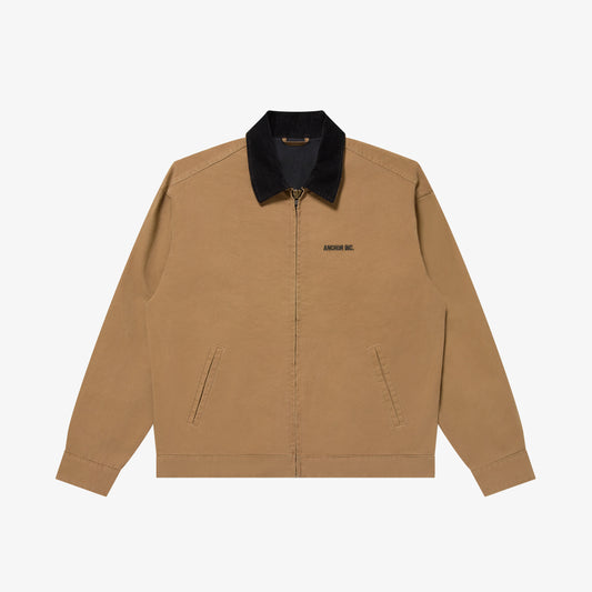 BOLD LOGO DUCK JACKET BROWN