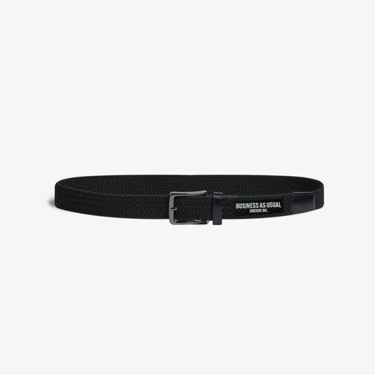 CORD WOVEN BELT BLACK