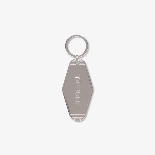 TOP FLOOR METAL MOTEL KEYCHAIN SILVER