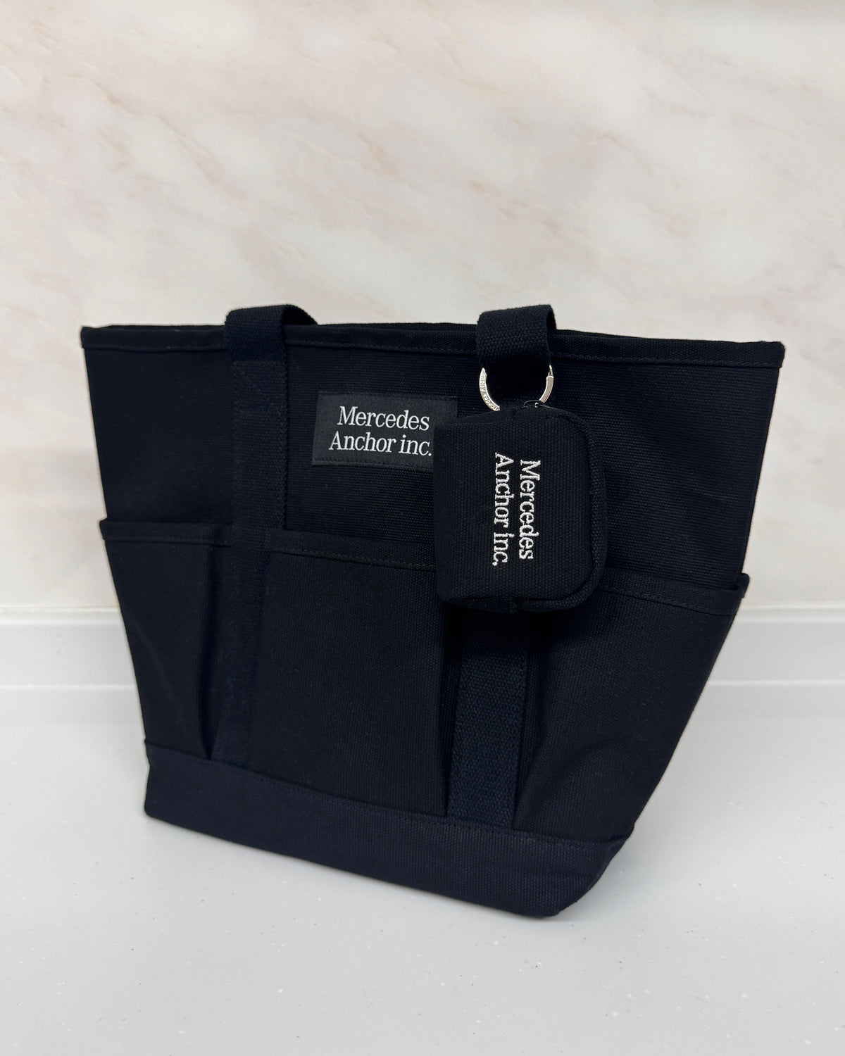 SIX POCKET MINI TOTE BLACK