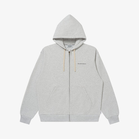 LOGO ZIP HOODIE ASH