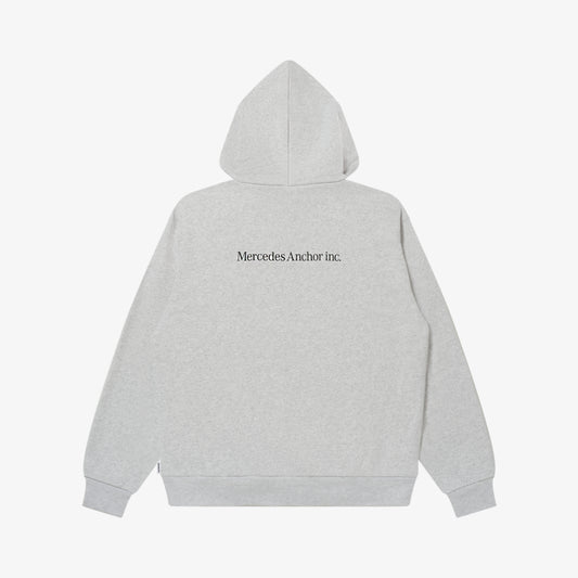 LOGO ZIP HOODIE ASH