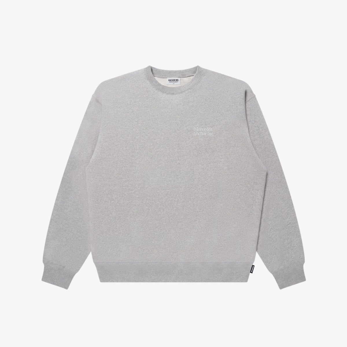 LOGO CREW SWEAT HEATHER GRAY