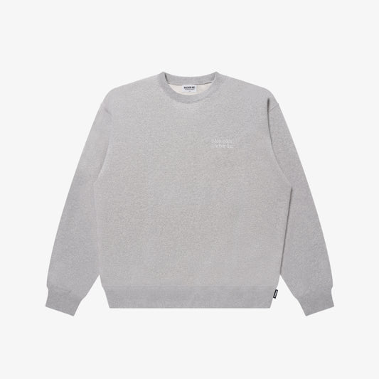 LOGO CREW SWEAT HEATHER GRAY