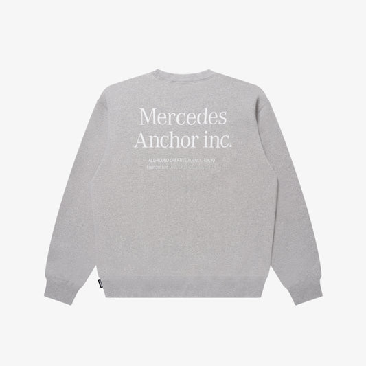 LOGO CREW SWEAT HEATHER GRAY