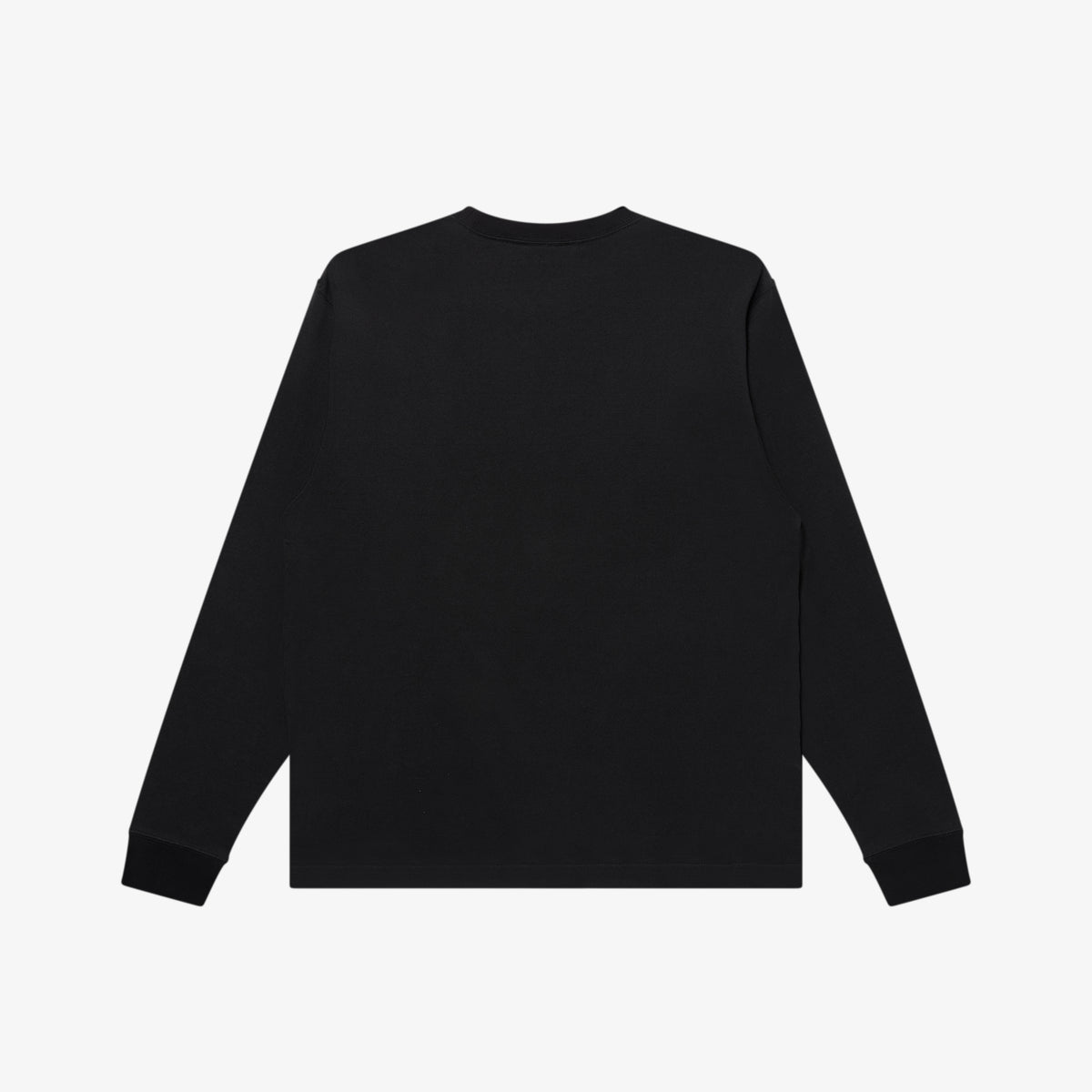 FLOCKED LOGO L/S TEE BLACK