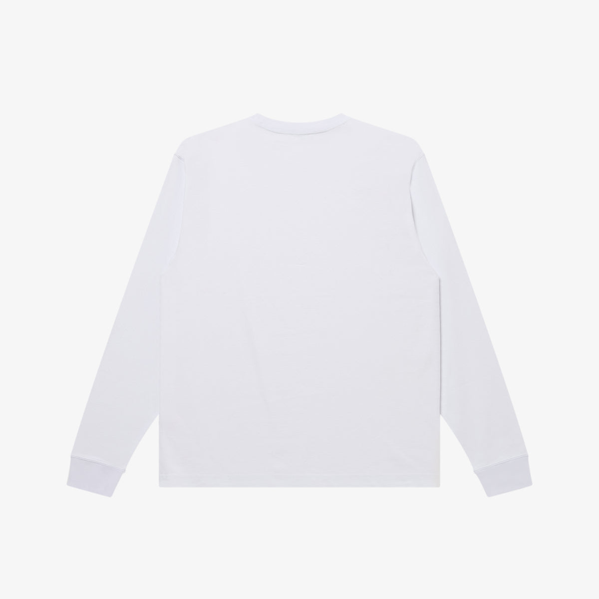 FLOCKED LOGO L/S TEE WHITE