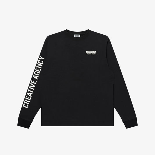 BOLD LOGO SLEEVE L/S TEE BLACK