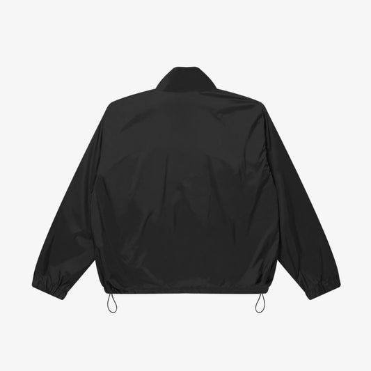 LIGHT WEIGHT NYLON TRACK JACKET BLACK