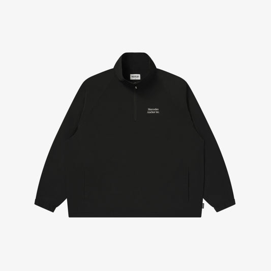 PEACHSKIN ANORAK JACKET BLACK