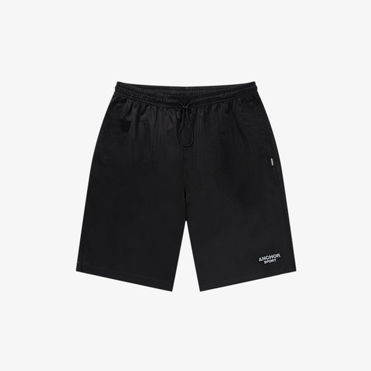 SPORT LOGO JERSEY SHORTS BLACK