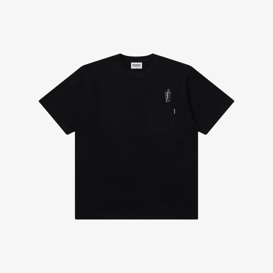 STATIONERY POCKET TEE BLACK