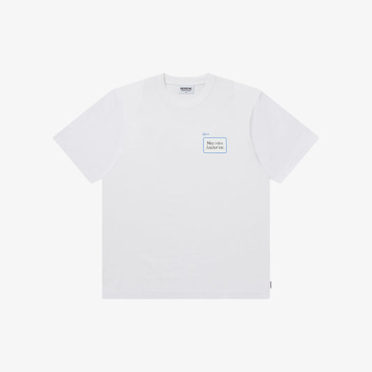 NAME BADGE LABELS TEE WHITE