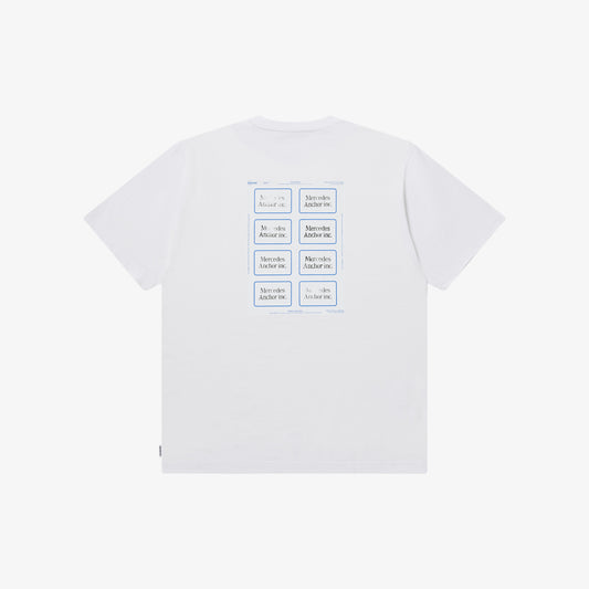 NAME BADGE LABELS TEE WHITE