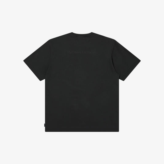 ONE LINE LOGO PIGMENT DYE S/S TEE BLACK