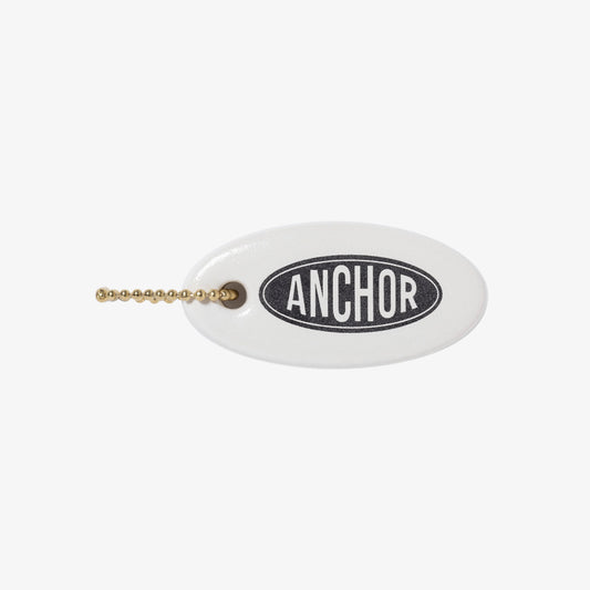 OVAL FLOATING KEYCHAIN WHITE