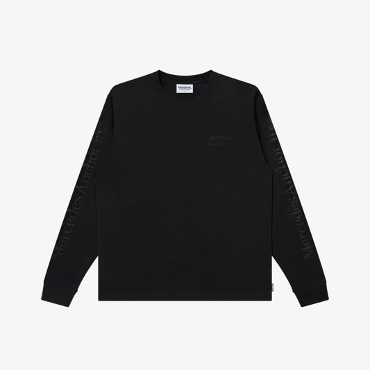 CLEAR PRINTED L/S TEE BLACK