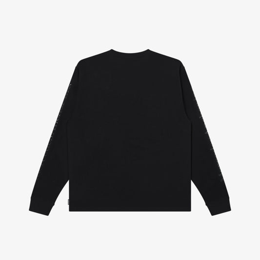CLEAR PRINTED L/S TEE BLACK