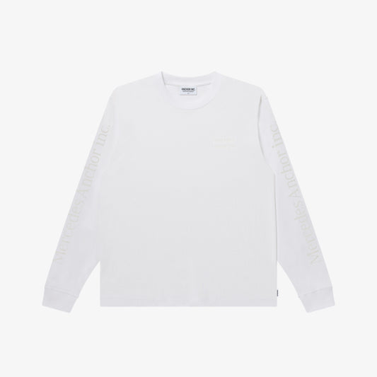CLEAR PRINTED L/S TEE WHITE