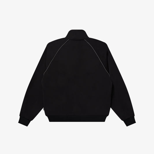 REFLECTIVE SPORT POLY TRACK JACKET BLACK
