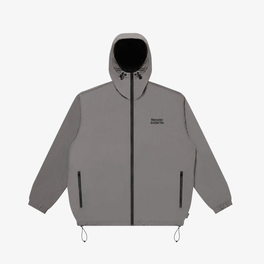 RIPSTOP NYLON HOODED JACKET GRAY