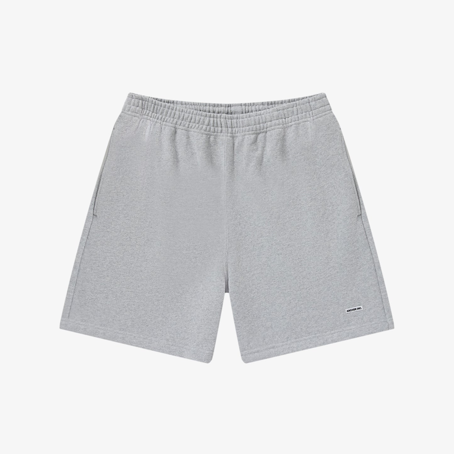 BOLD LOGO PATCHED SWEAT SHORTS HEATHER GRAY