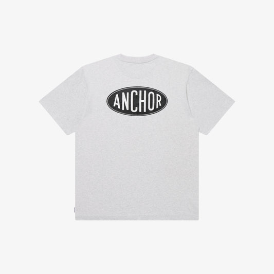 OVAL LOGO TEE ASH