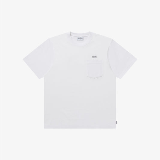 SMALL LOGO POCKET TEE WHITE