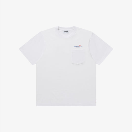 BANK LOGO POCKET TEE WHITE